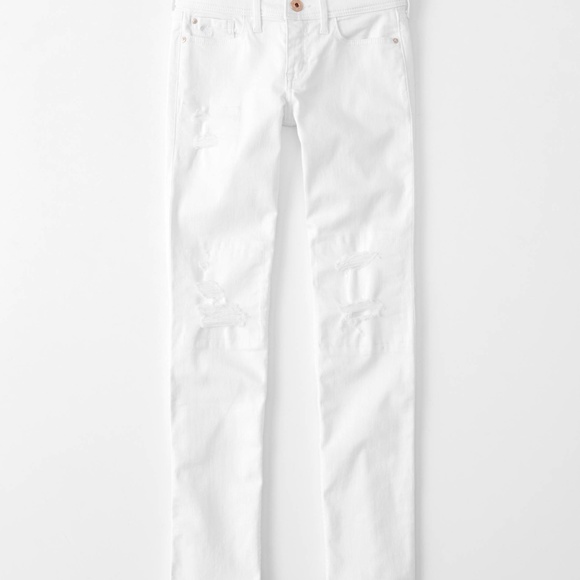 girls white ripped jeans